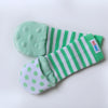 Handsocks 600 FINN (Dot w/Green) Plush Stay-On Strap-Free No-Scratch Warm Baby & Kid MittenS