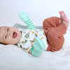 Handsocks 600 FINN (Dot w/Green) Plush Stay-On Strap-Free No-Scratch Warm Baby & Kid MittenS