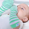 Handsocks 600 FINN (Dot w/Green) Plush Stay-On Strap-Free No-Scratch Warm Baby & Kid MittenS