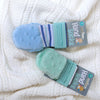 Handsocks 600 FINN (Dot w/Green) Plush Stay-On Strap-Free No-Scratch Warm Baby & Kid MittenS