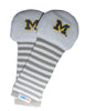 Handsocks 108S MICHIGAN (Logo) Plush Stay-On Strap-Free No-Scratch Warm Baby & Kid Mittens