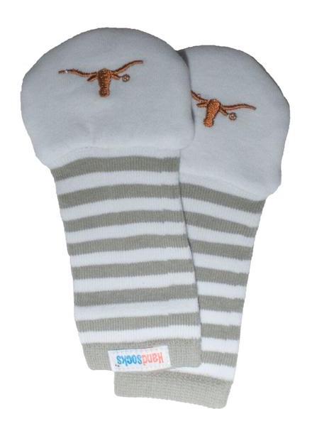 Handsocks 103XS TEXAS (Logo) Plush Stay-On Strap-Free No-Scratch Warm Baby & Kid Mittens