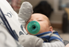 Handsocks 500 BAILEY (Dots w/Grey) Plush Stay-On Strap-Free No-Scratch Warm Baby & Kid Mittens