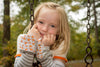 Handsocks 1006 FELIX (Fox w/Grey) Plush Stay-On Strap-Free No-Scratch Warm Baby & Kid Mittens