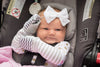 Handsocks 1001 ELODIE (Chevron w/Grey) Plush Stay-On Strap-Free No-Scratch Warm Baby & Kid Mittens